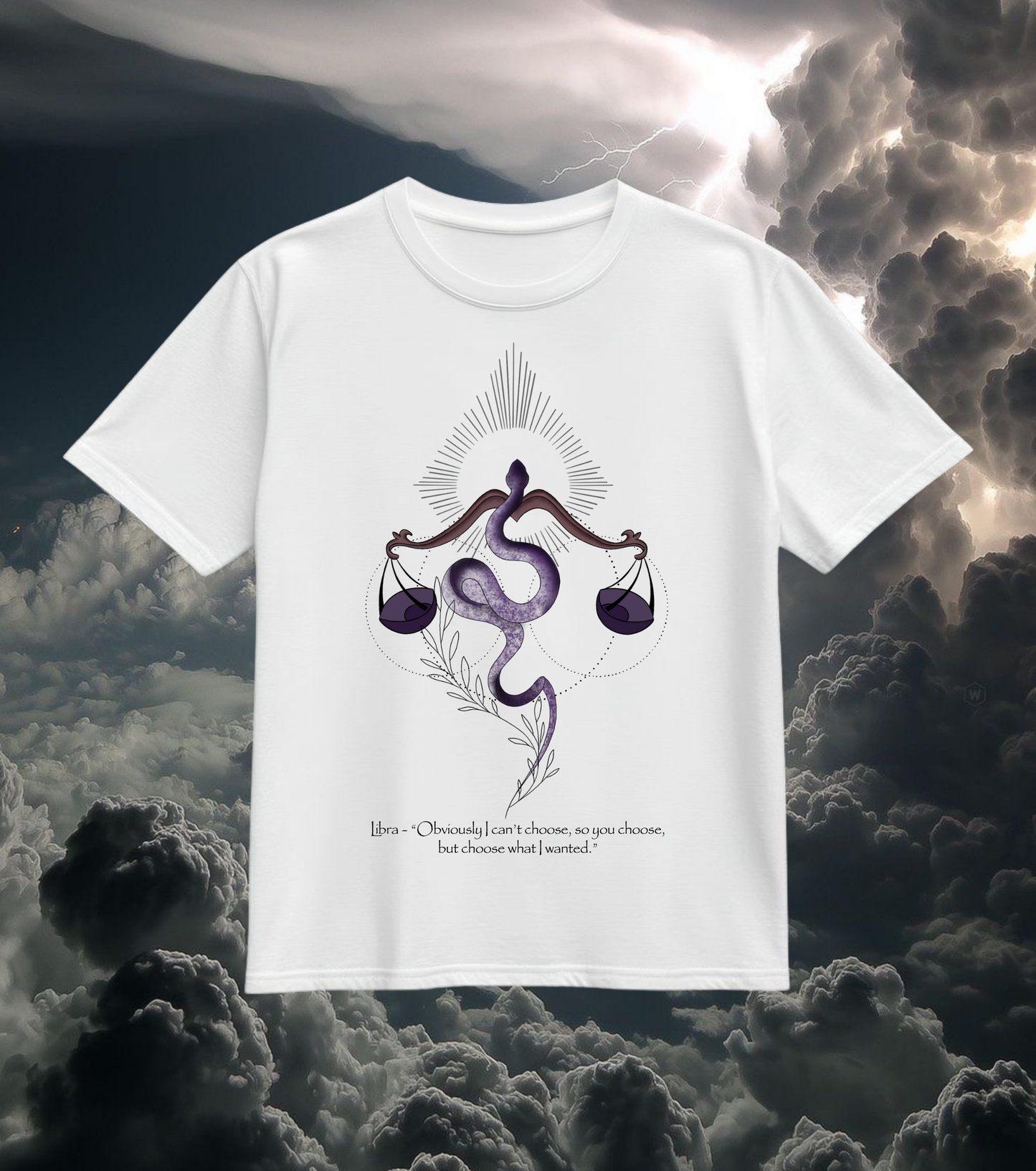 Libra Zodiac Graphic T-Shirt – “You Choose… Wisely”