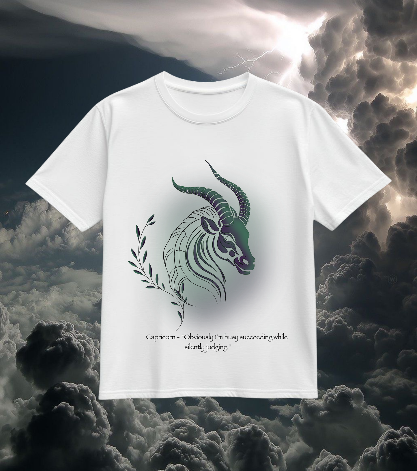 Capricorn Zodiac Graphic T-Shirt – “Busy Succeeding”