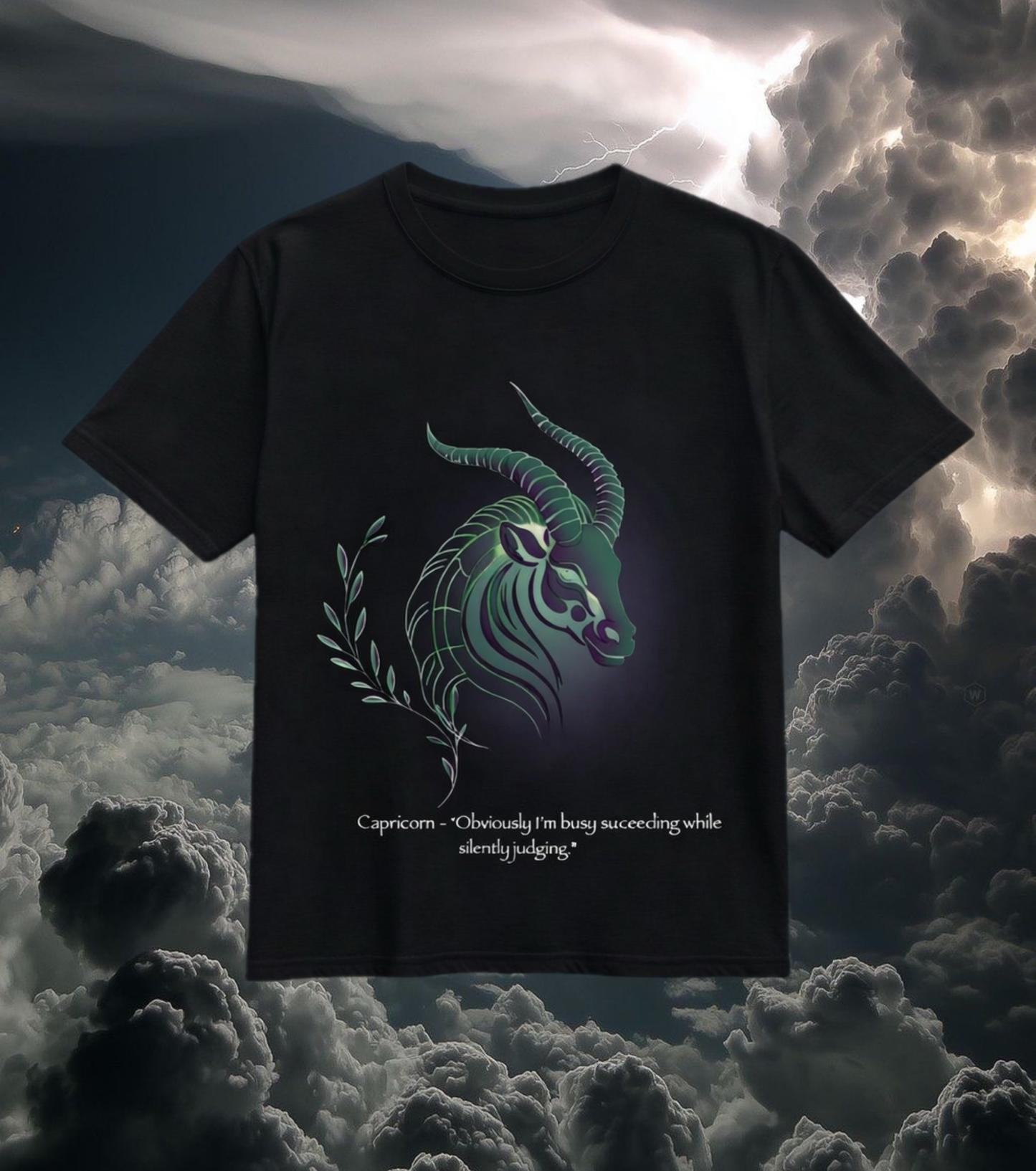 Capricorn Zodiac Graphic T-Shirt – “Busy Succeeding”