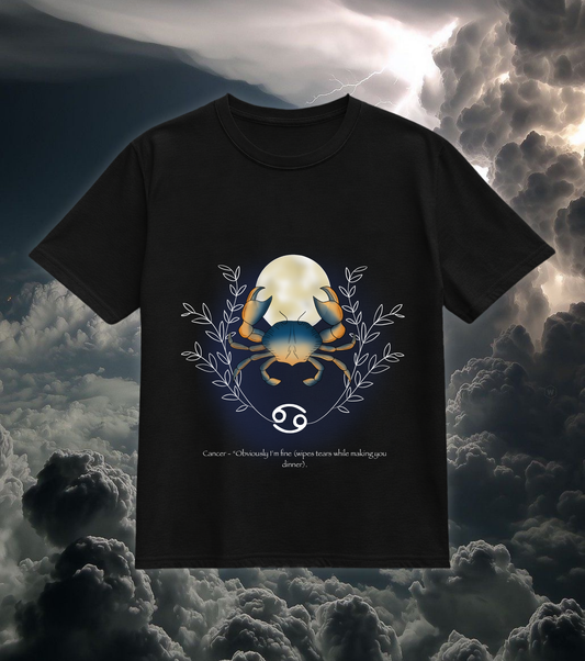 Cancer Zodiac Graphic T-Shirt – “Born to Protect”