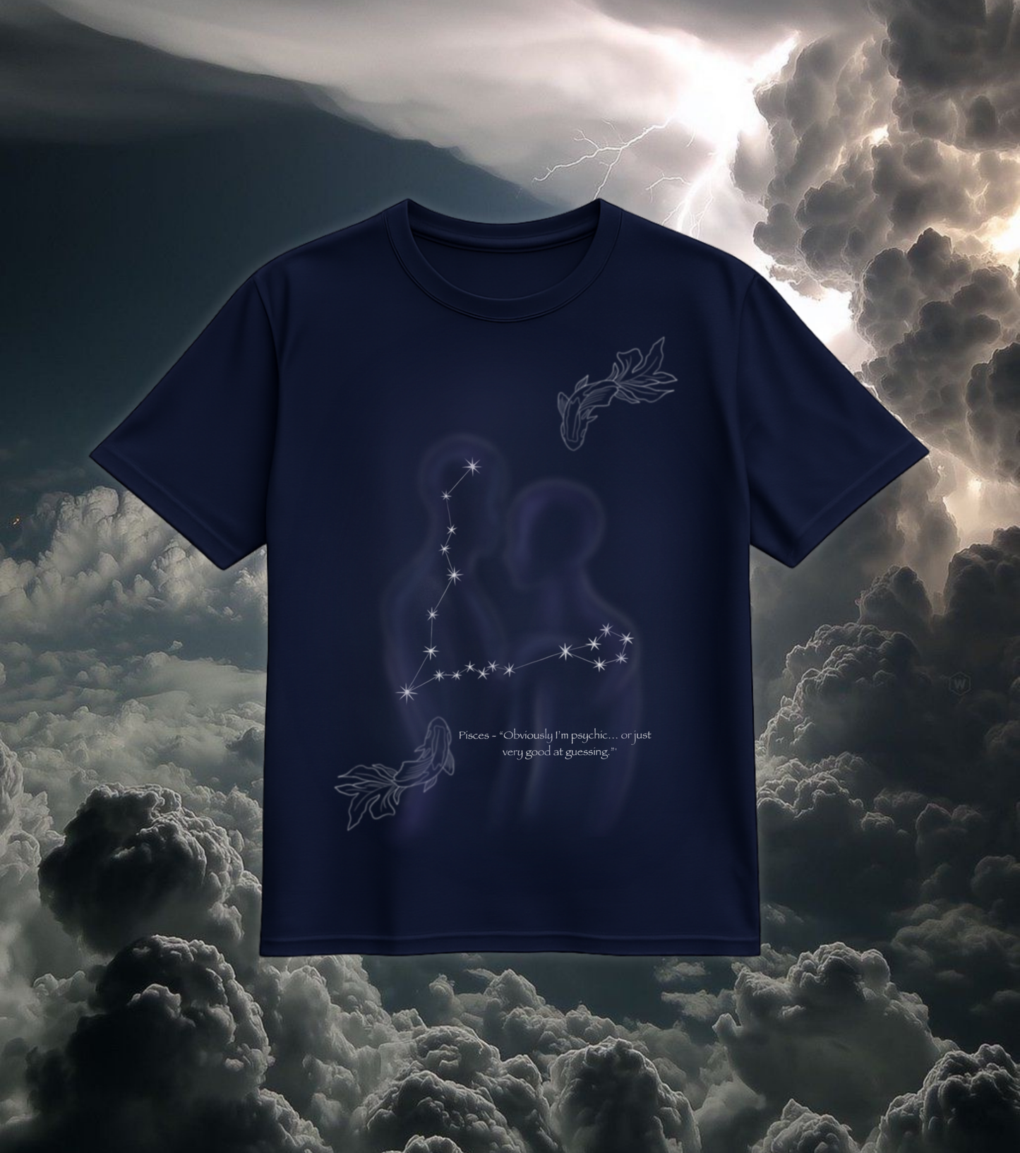 Pisces Zodiac Graphic T-Shirt – “Obviously I’m Psychic”