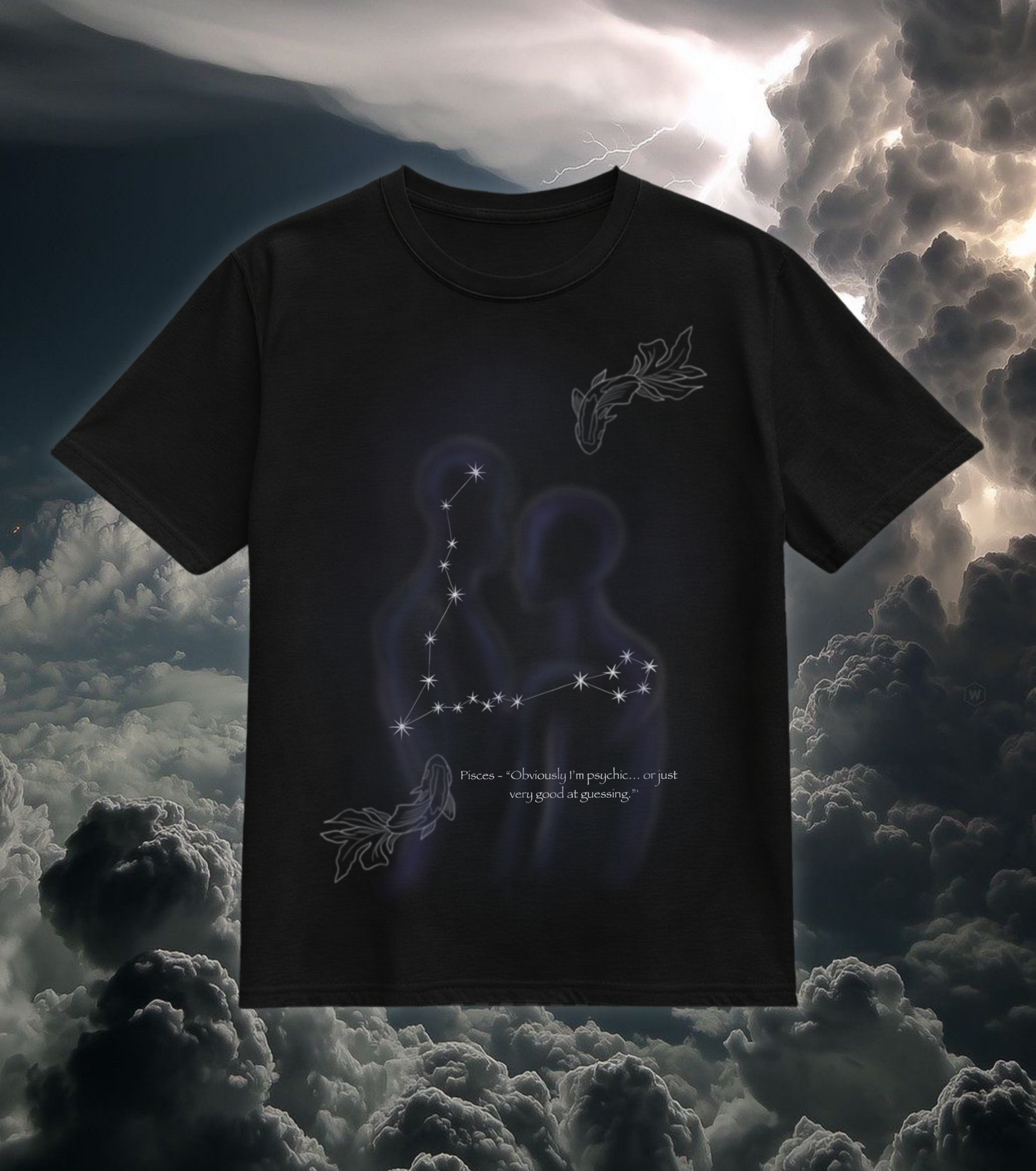 Pisces Zodiac Graphic T-Shirt – “Obviously I’m Psychic”